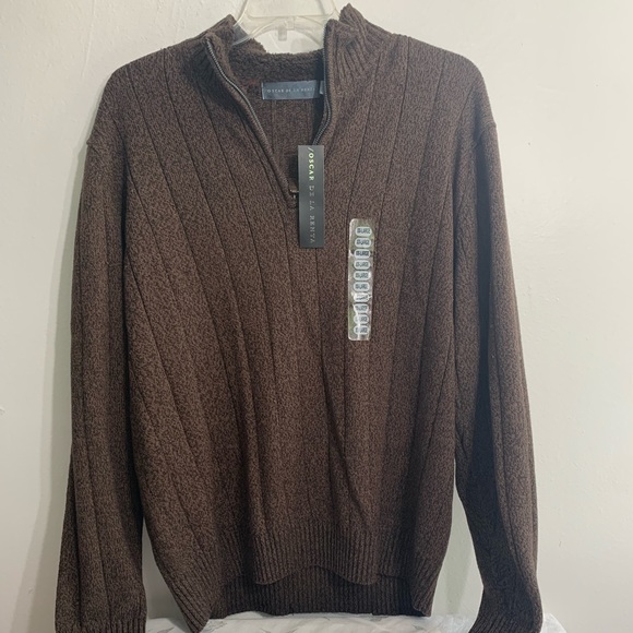 NWT Oscar de la Renta 1/4 zip sweater Sherpa collar 2X - Picture 6 of 6